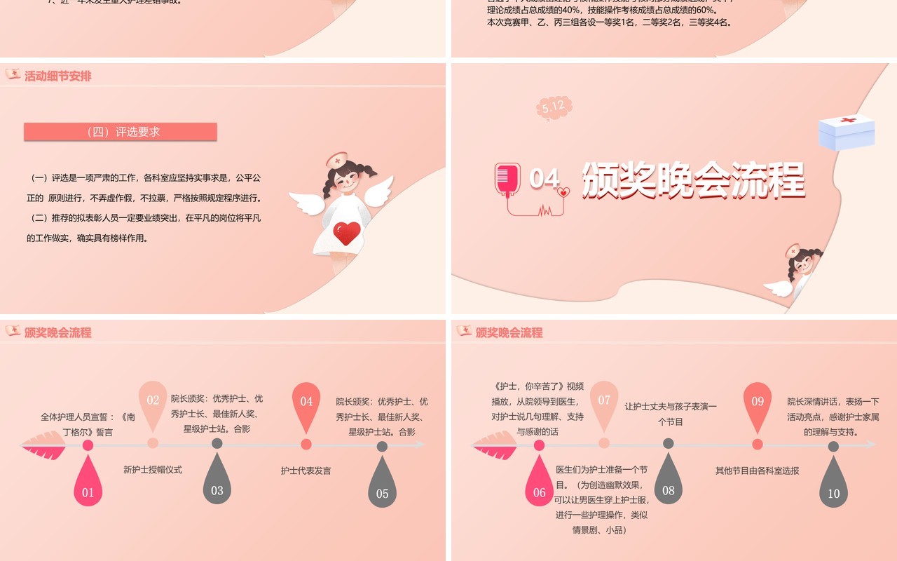 可爱国际护士节主题PPT模板