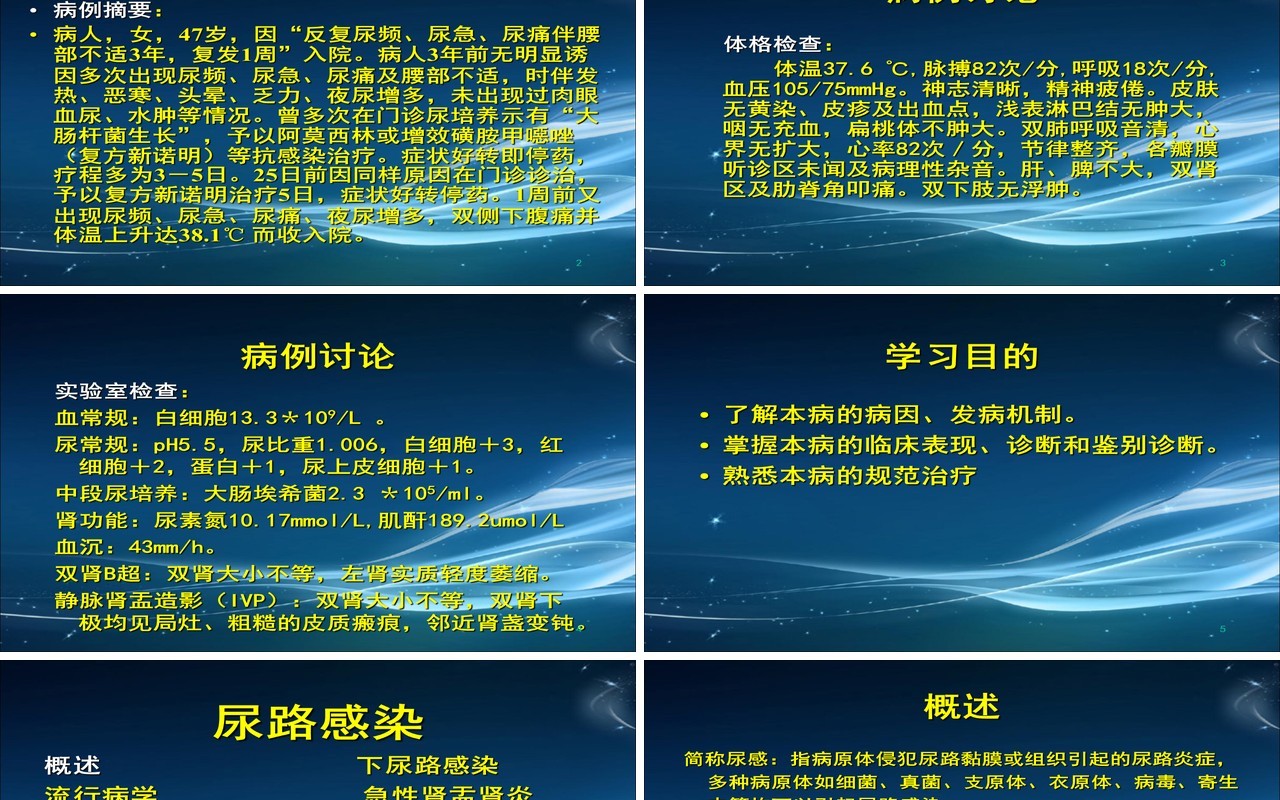 简约泌尿系尿路感染护理查房PPT模板