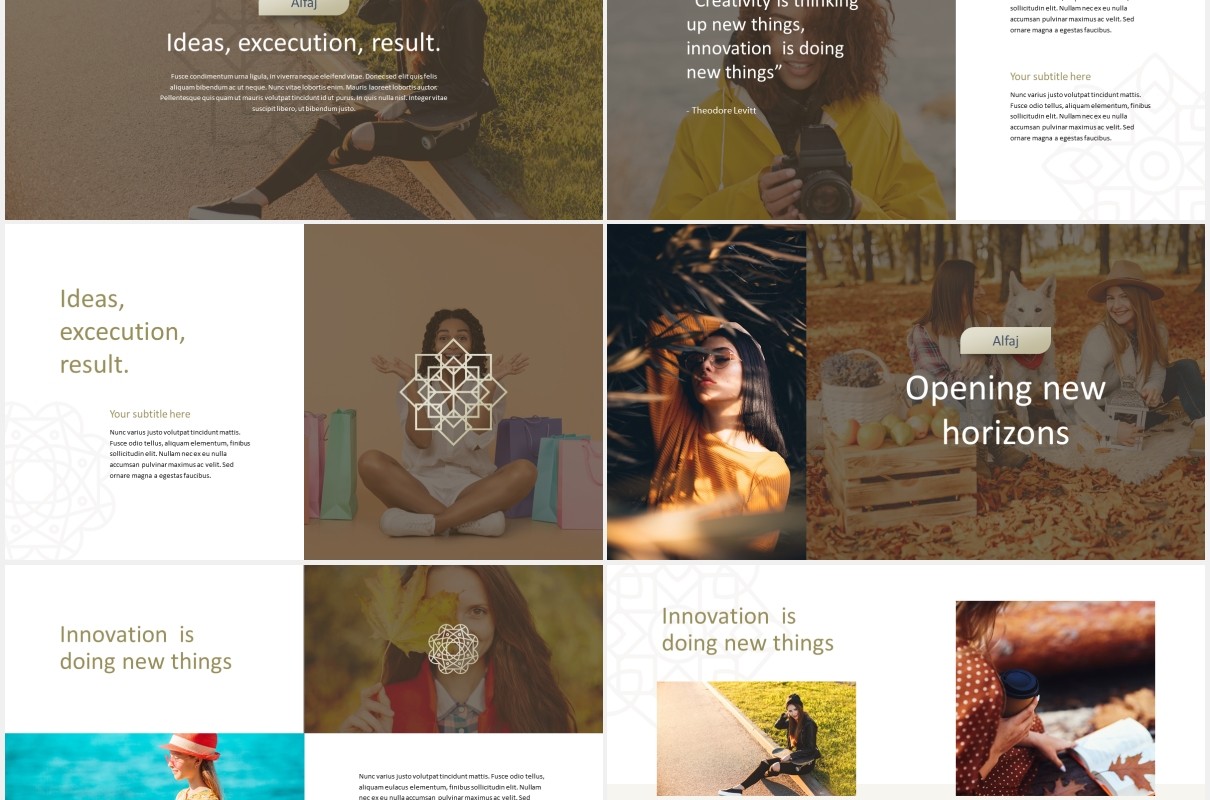 阿拉伯风格优雅时尚商务PPT模板Alfaj Elegant Arabic Theme Business