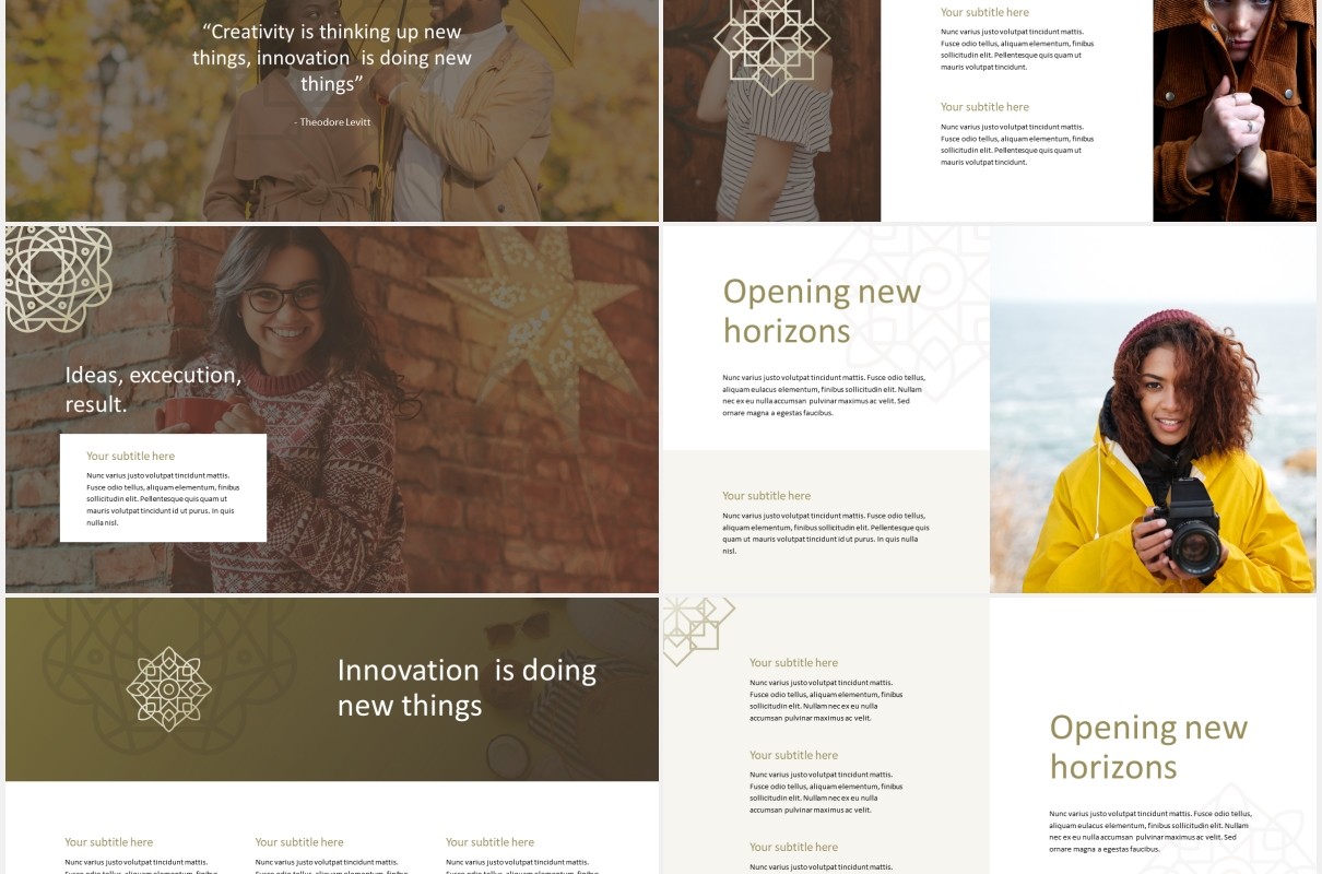 阿拉伯风格优雅时尚商务PPT模板Alfaj Elegant Arabic Theme Business