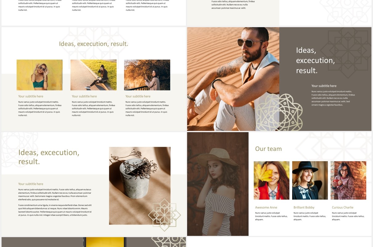 阿拉伯风格优雅时尚商务PPT模板Alfaj Elegant Arabic Theme Business