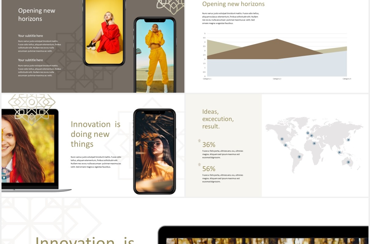阿拉伯风格优雅时尚商务PPT模板Alfaj Elegant Arabic Theme Business