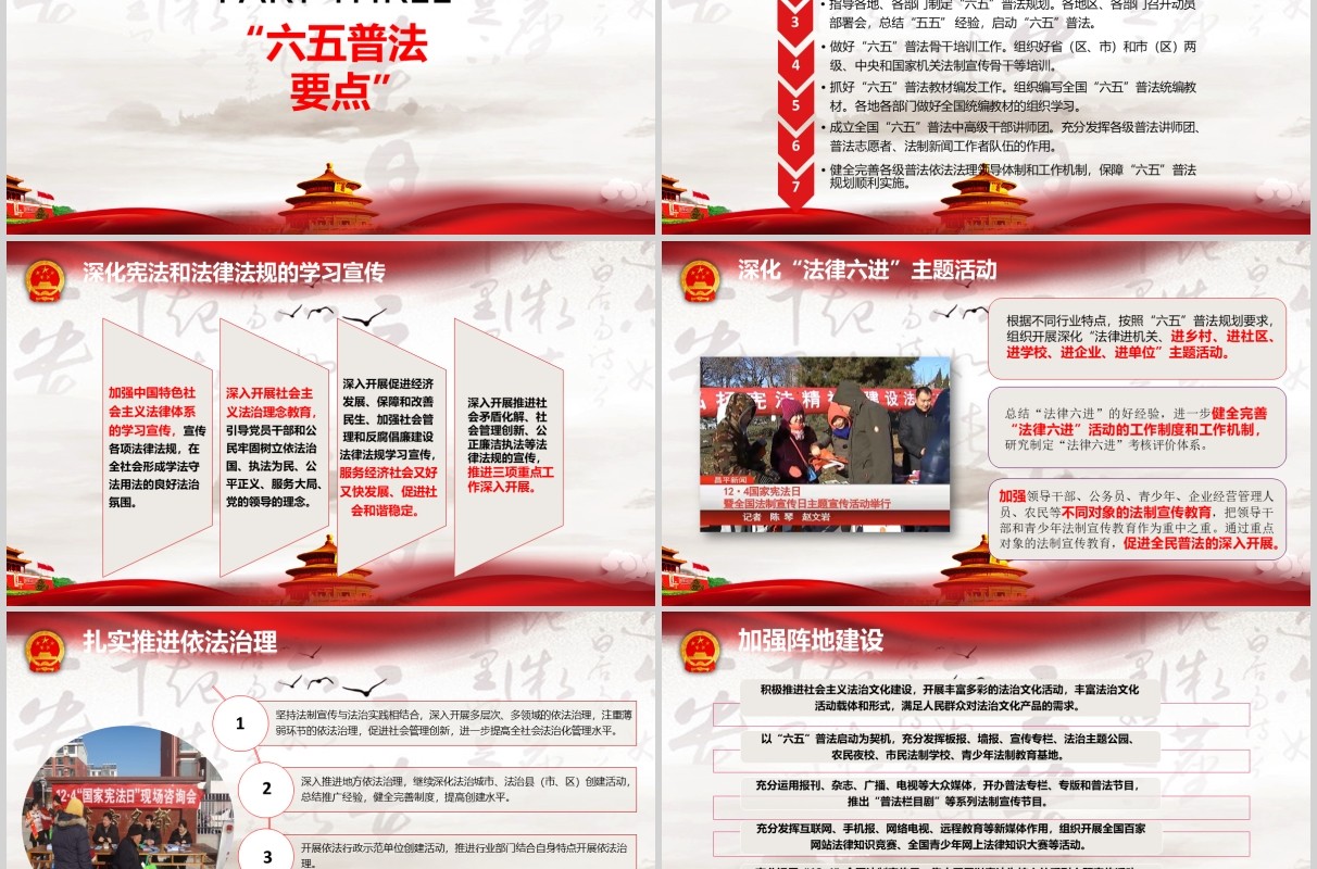 红色依法法制法律国家宪法日暨全国法制宣传日PPT
