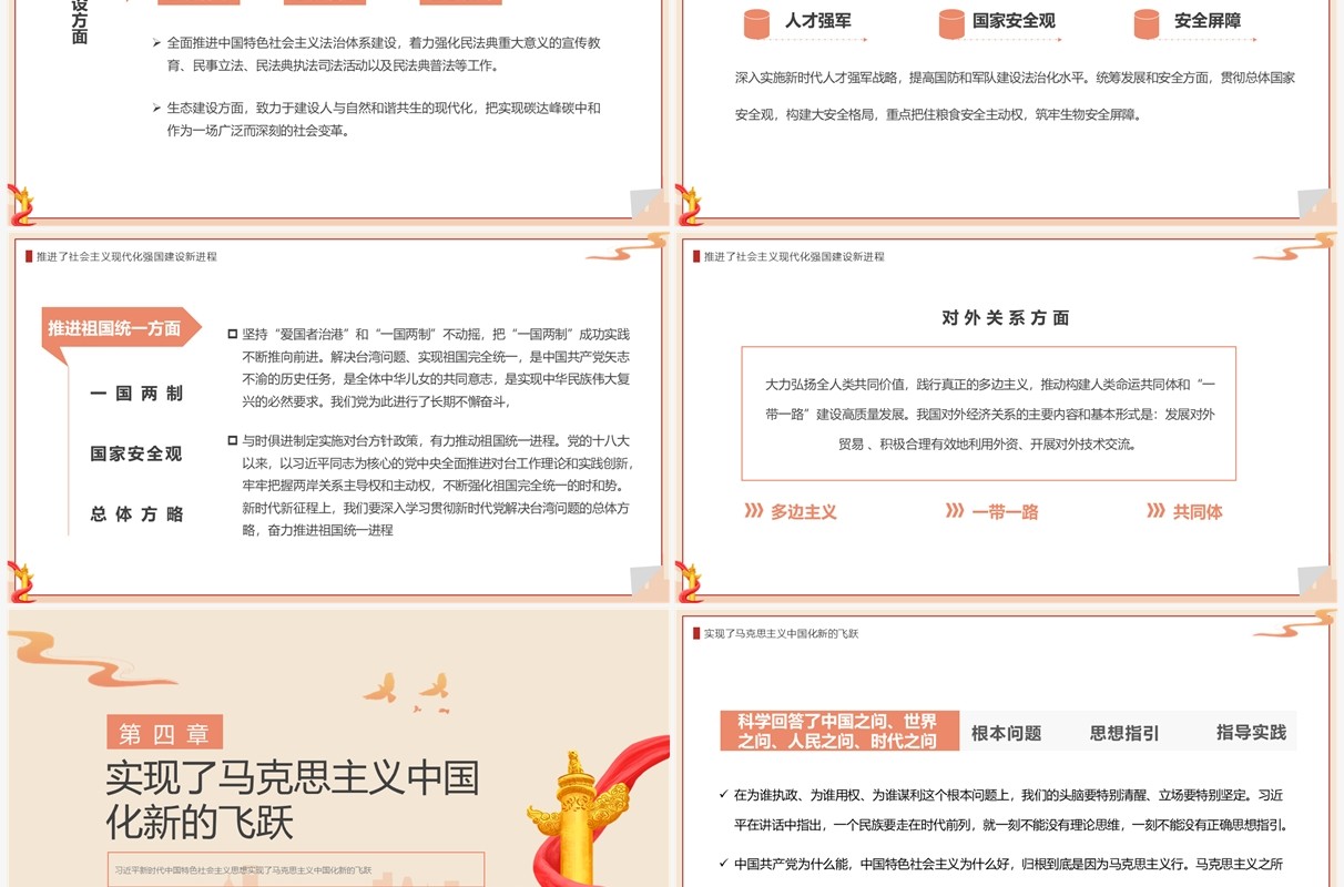 橙色简约开辟新境界实现新飞跃PPT模板