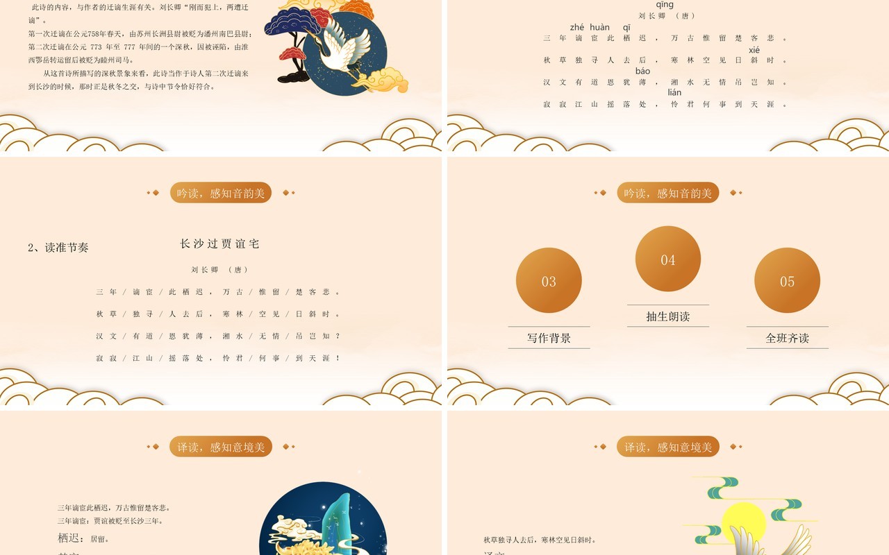部编版九年级语文上册长沙过贾谊宅课件PPT模板