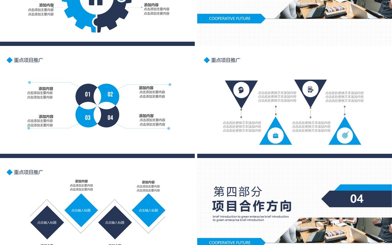 商务风公司商业项目合作企业宣传介绍动态PPT模板