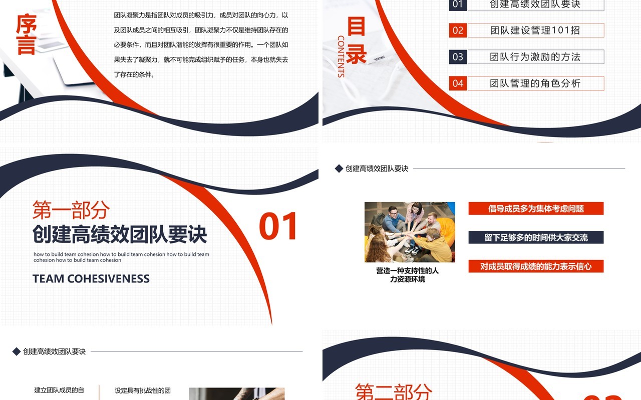 企业管理怎样打造团队凝聚力员工培训动态PPT模板