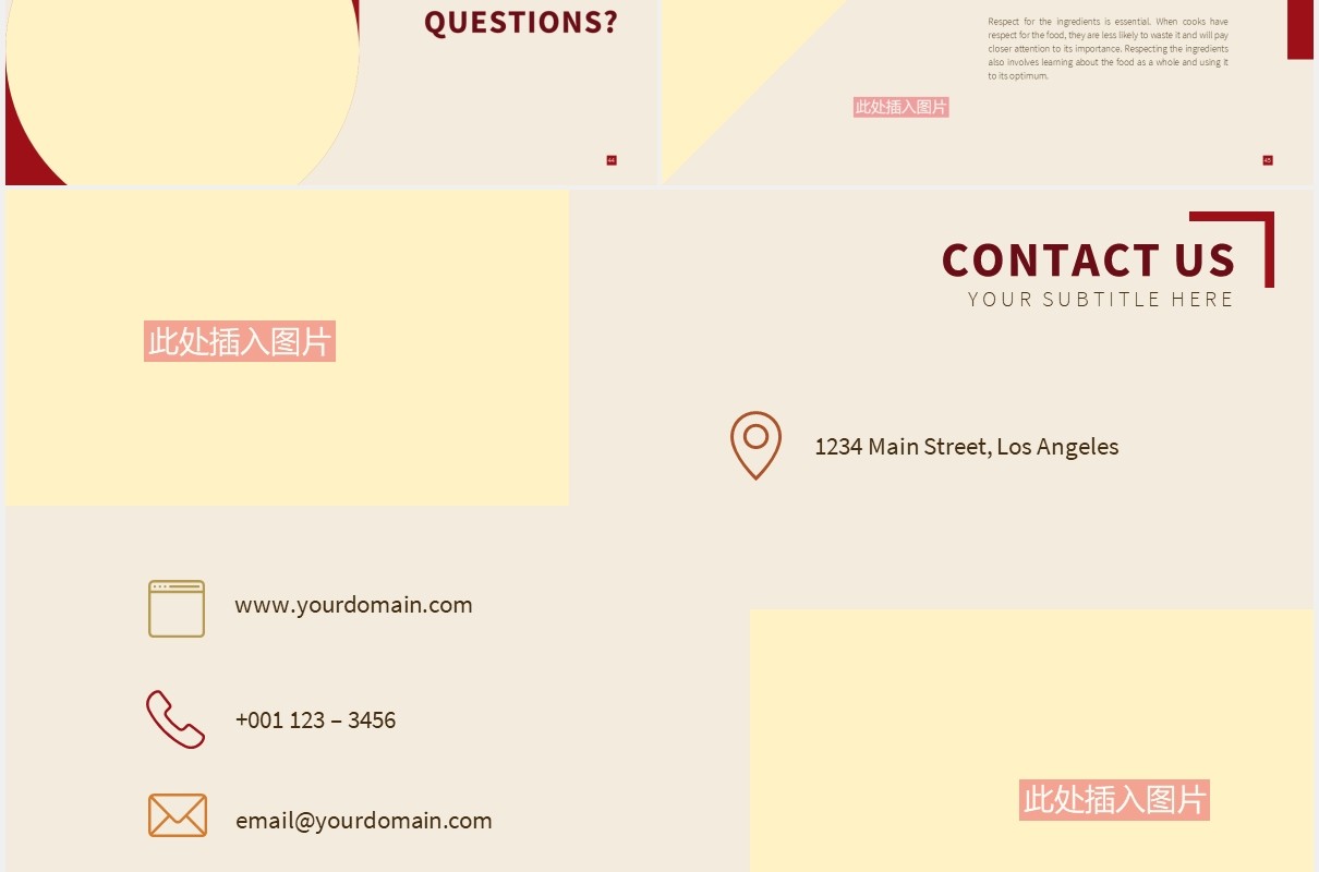 美食餐饮食物宣传展示PPT图片排版模板Food Slides V1 Powerpoint