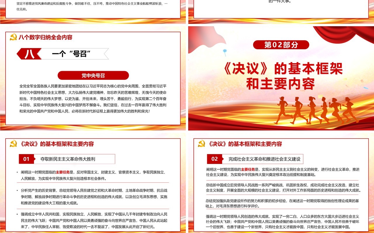 百年奋斗重大成就和历史经验通用PPT模板