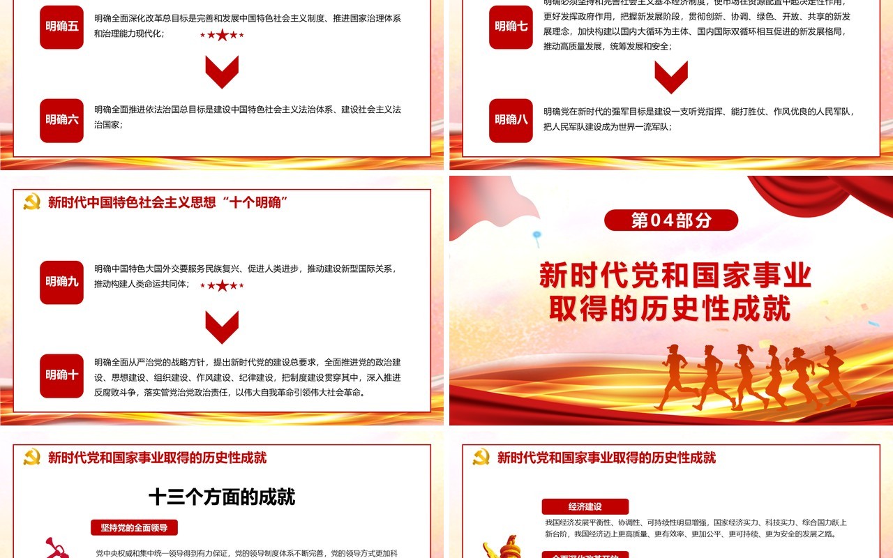 百年奋斗重大成就和历史经验通用PPT模板