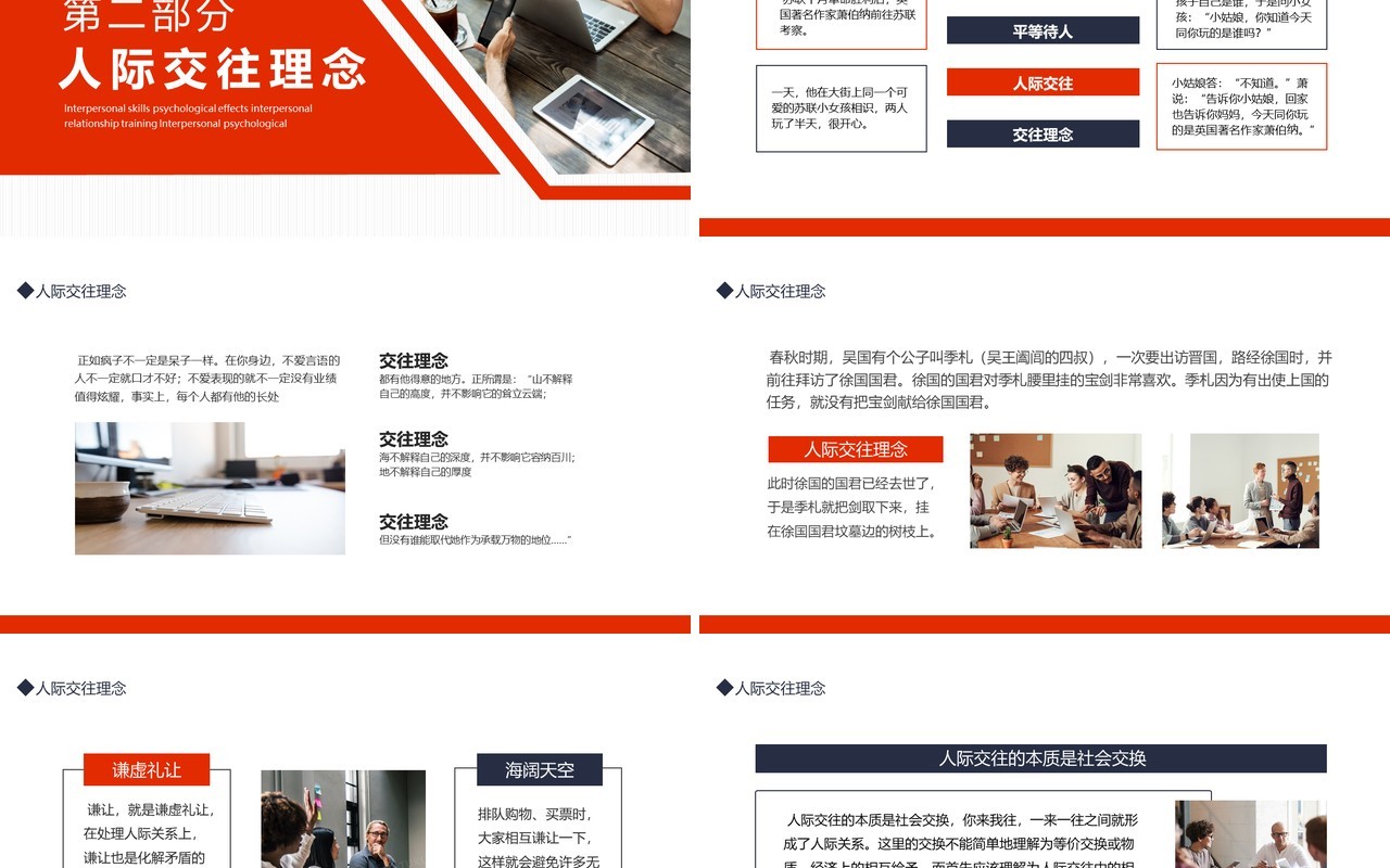 人际交往技巧心理效应人际关系培训动态PPT模板