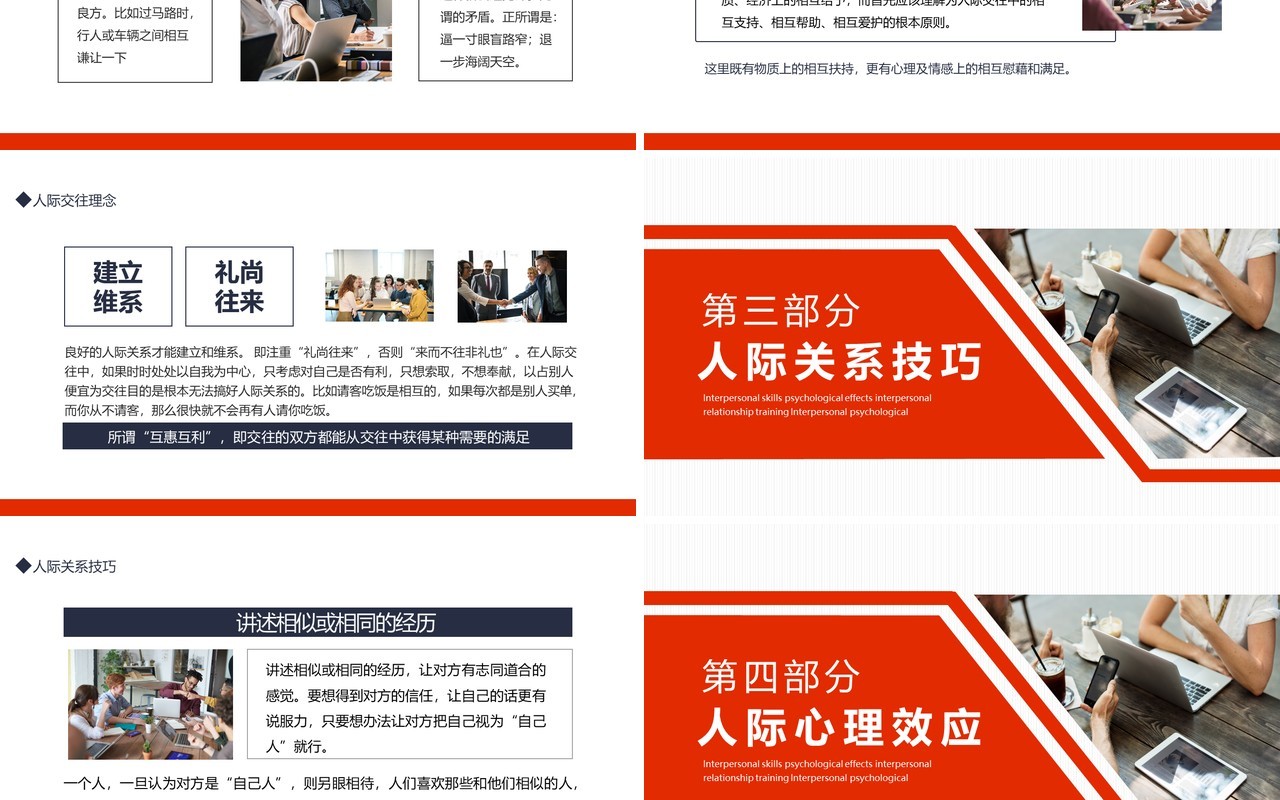 人际交往技巧心理效应人际关系培训动态PPT模板