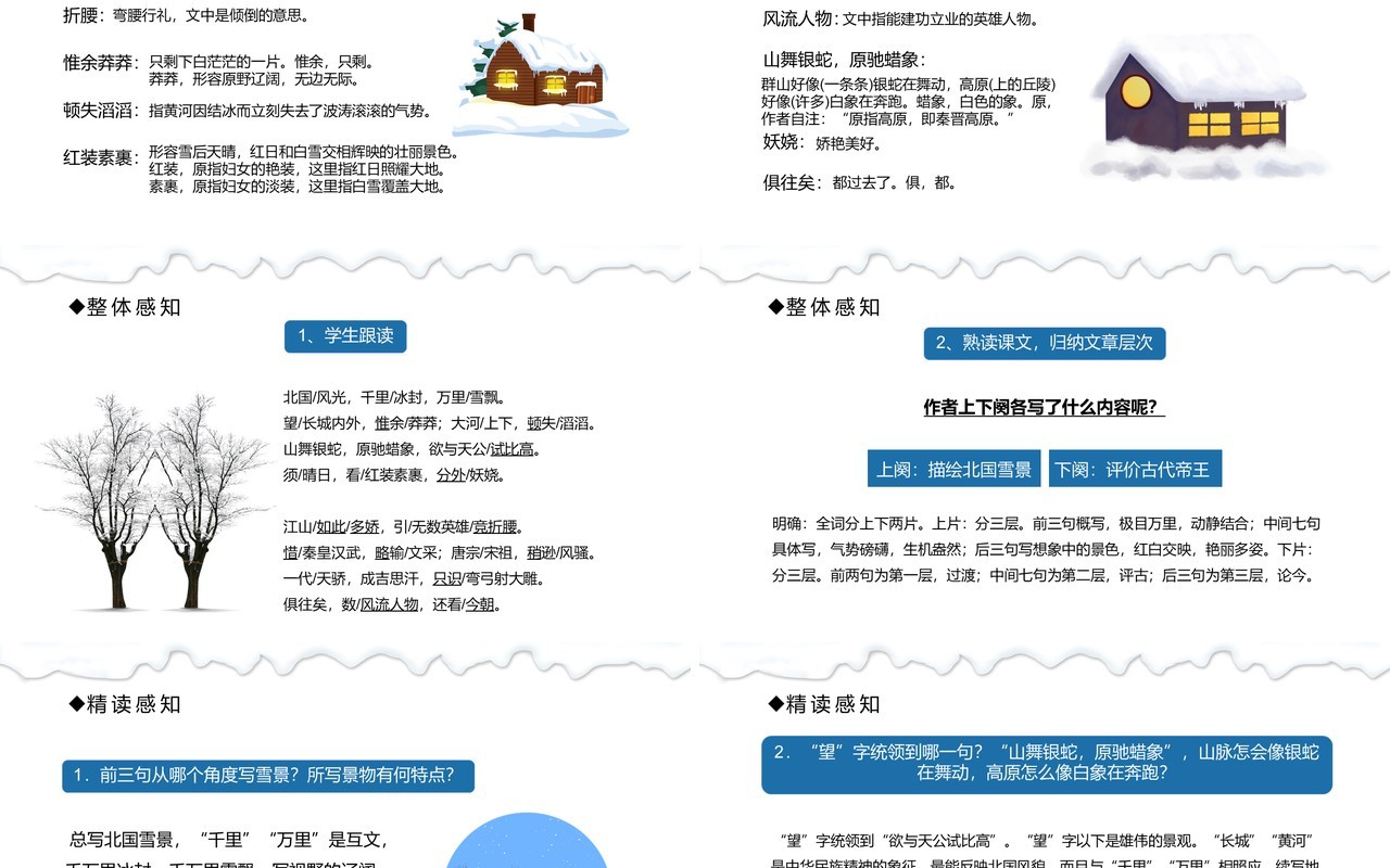 部编版九年级语文上册沁园春·雪课件PPT模板