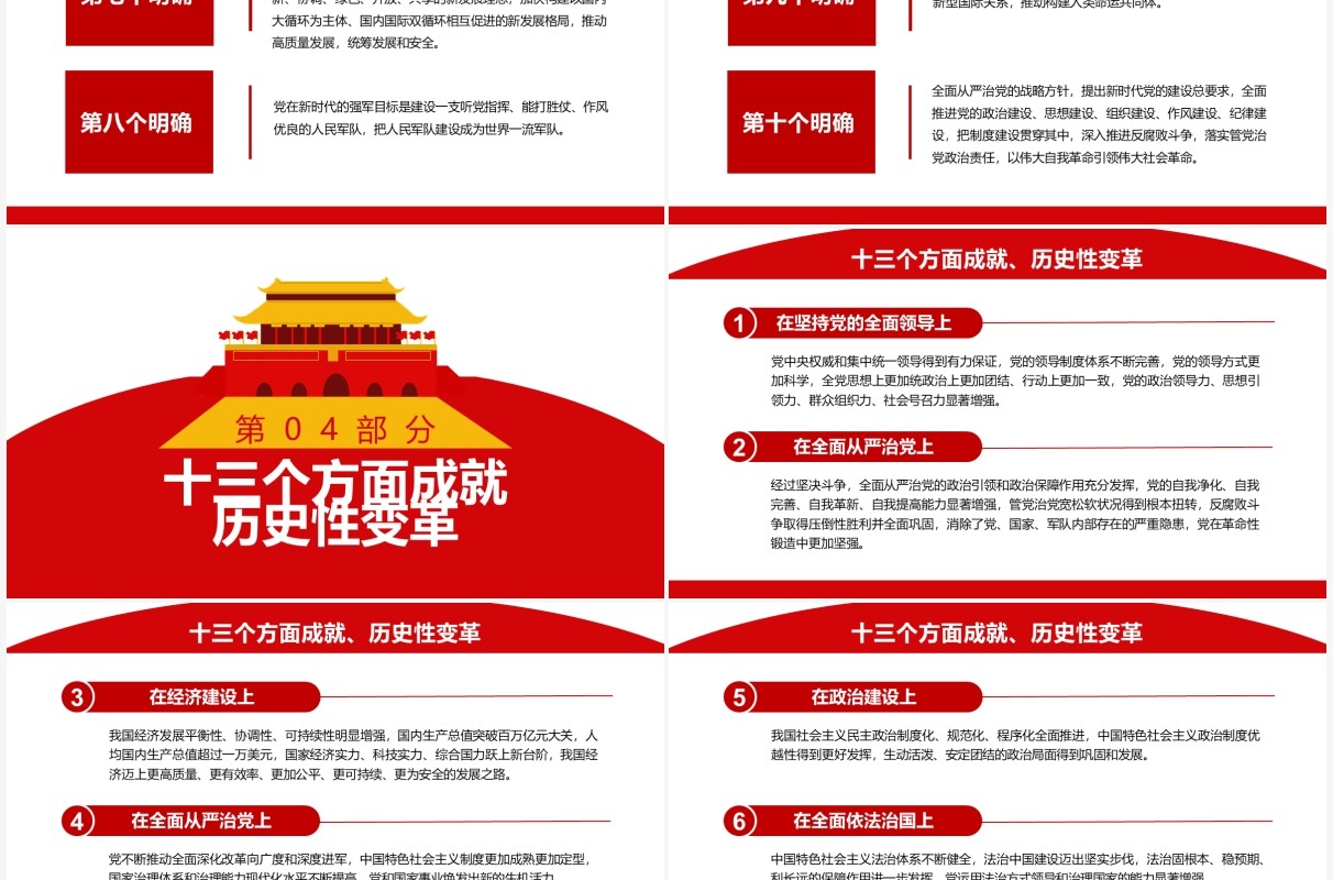 红色简约第三个历史决议学什么怎么学PPT模板