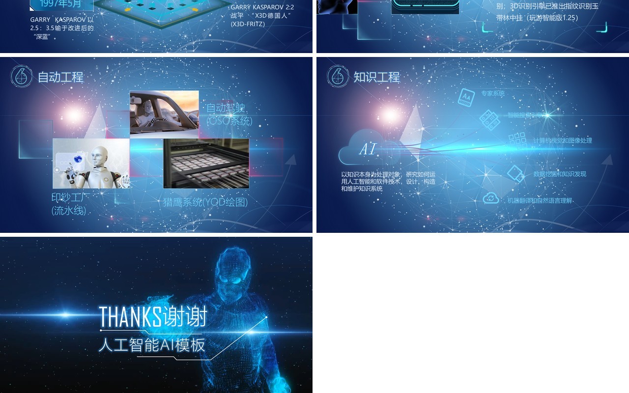人工智能AI智慧城市大数据云计算PPT模板