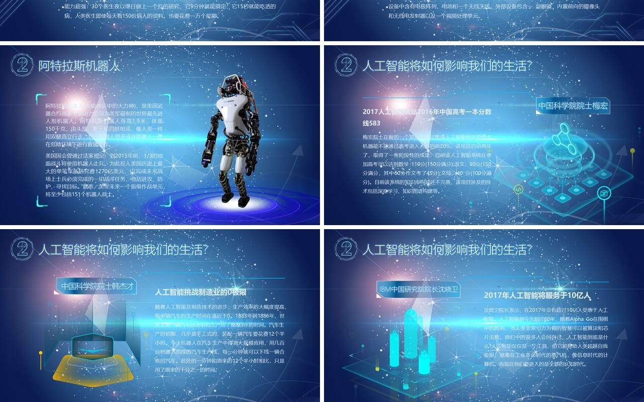 人工智能AI智慧城市大数据云计算PPT模板