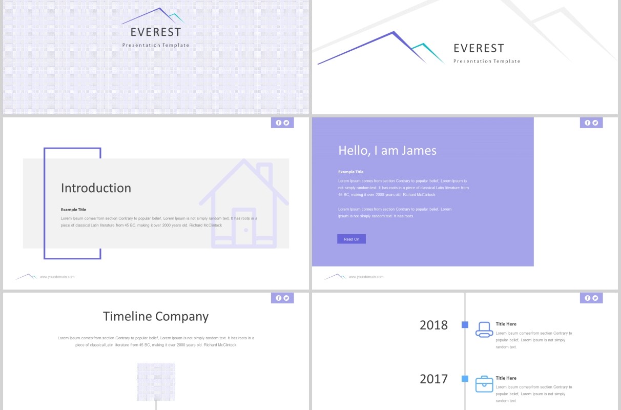 公司产品数据分析PPT信息图表模板everest powerpoint template