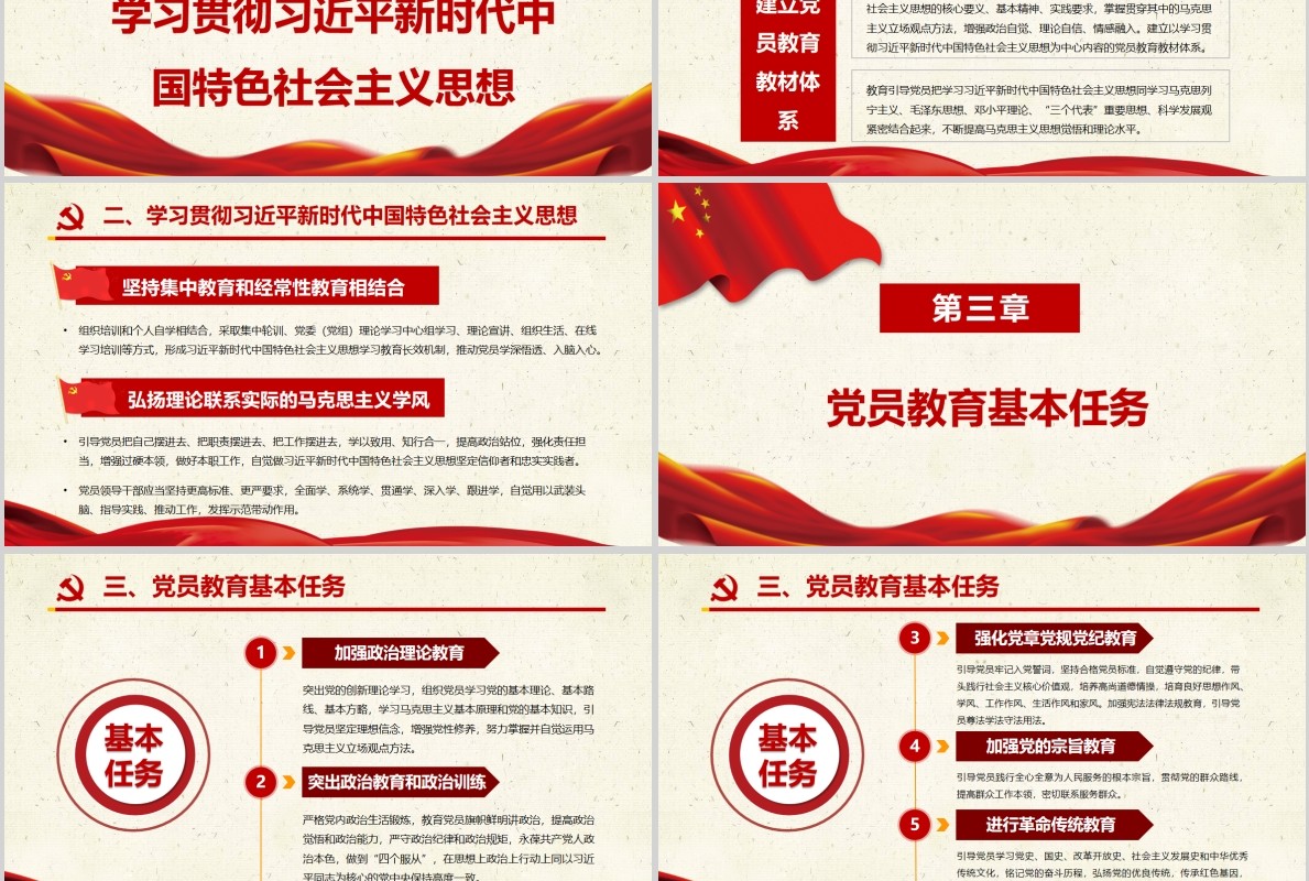 中国共产党党员教育管理工作条例党员学习PPT模板含讲稿