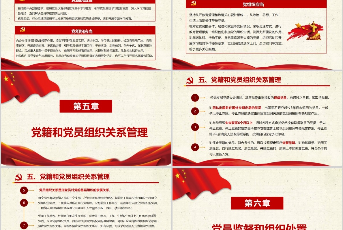 中国共产党党员教育管理工作条例党员学习PPT模板含讲稿