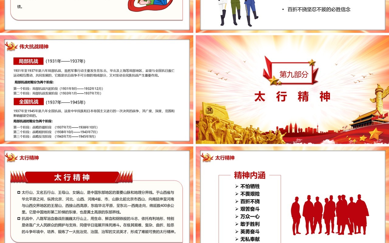 新民主主义革命时期中国精神谱系PPT模板