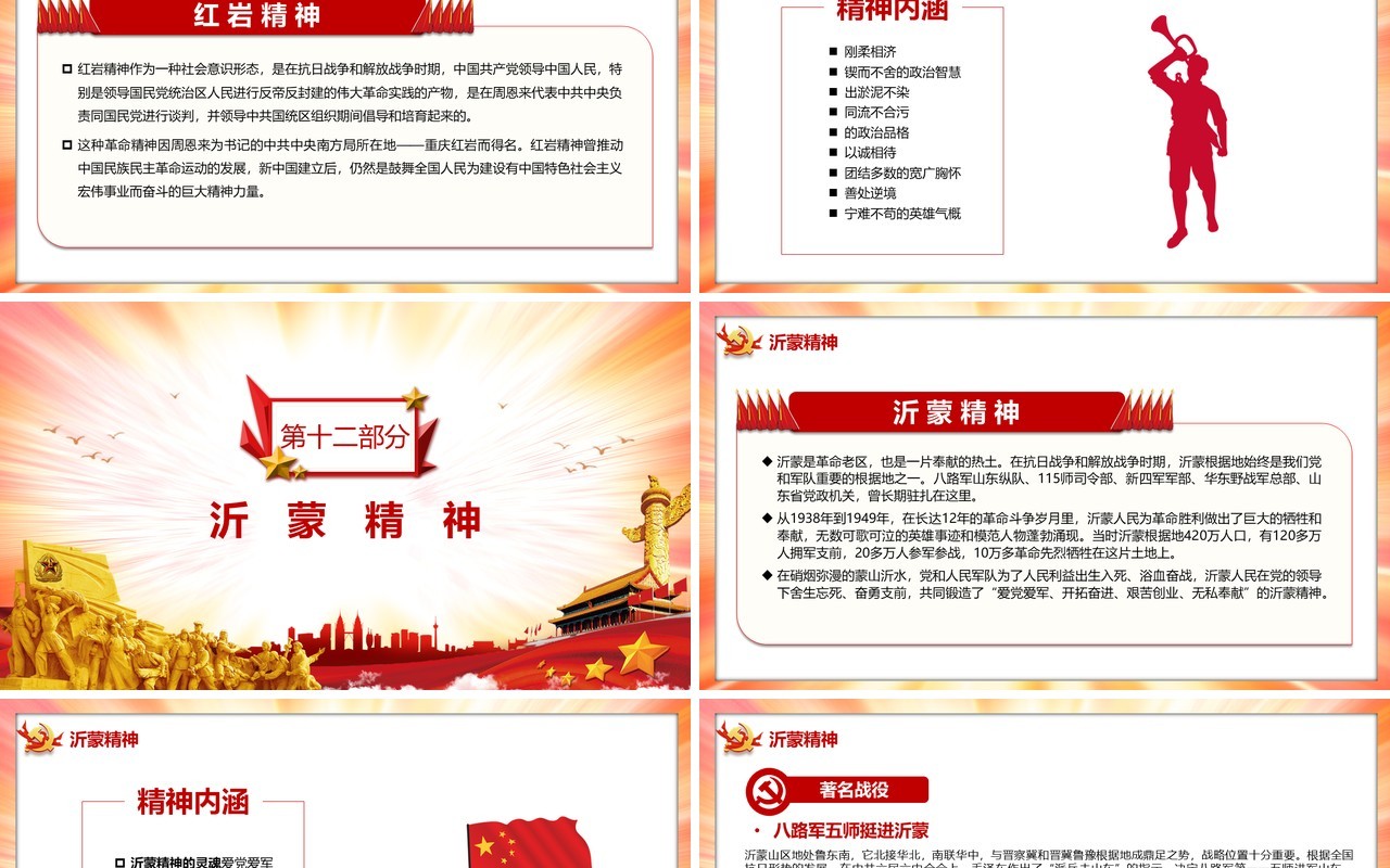 新民主主义革命时期中国精神谱系PPT模板