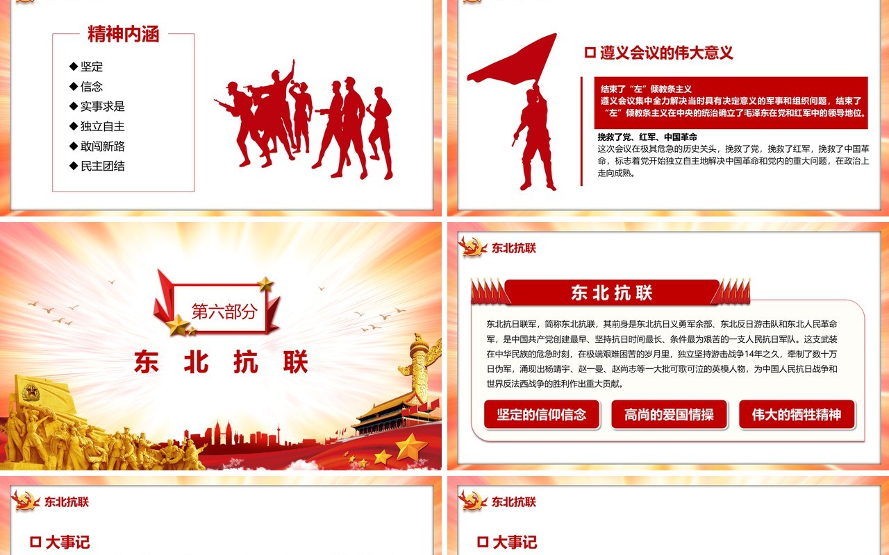 新民主主义革命时期中国精神谱系PPT模板
