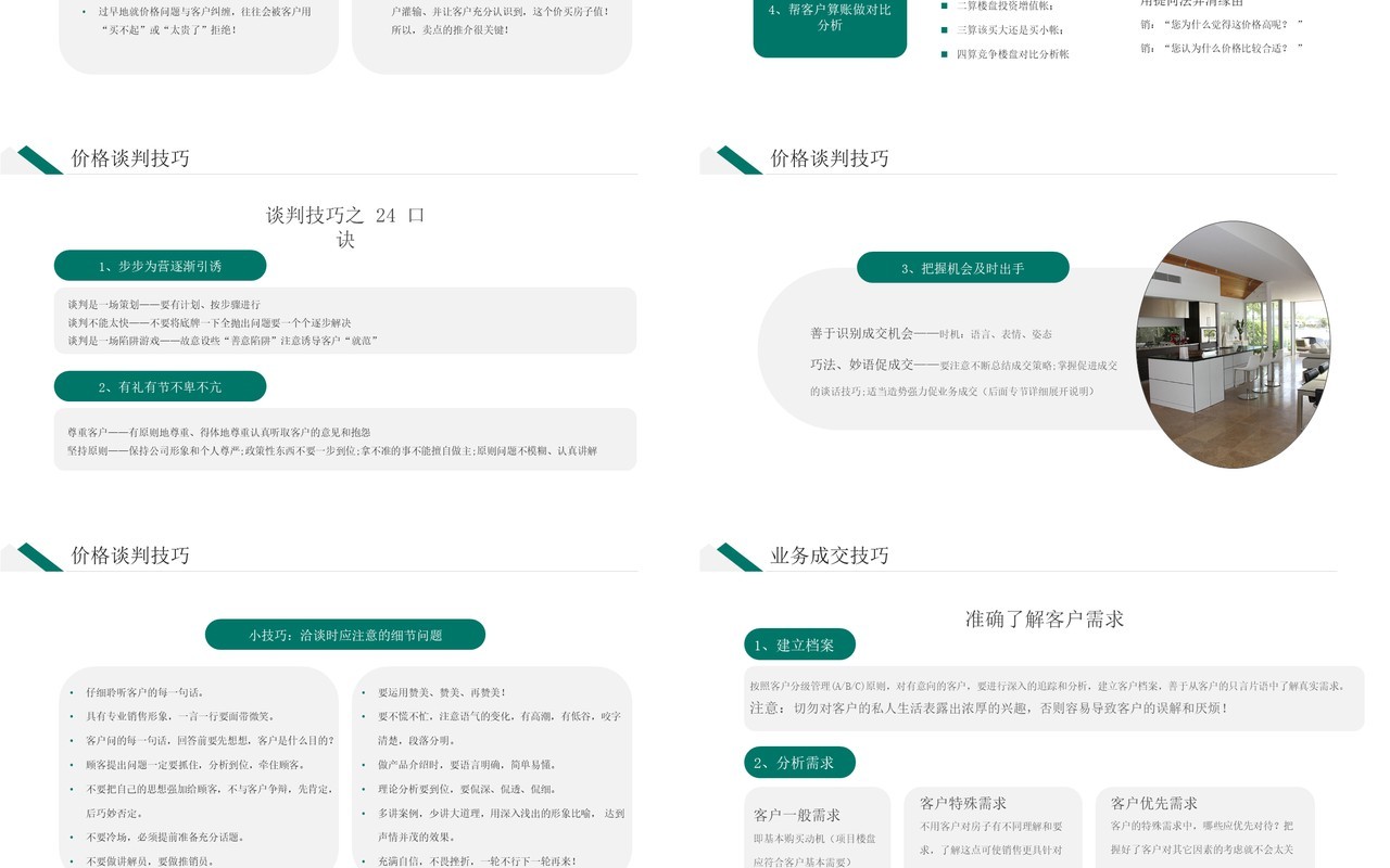 绿色简约风房地产销售培训PPT模板