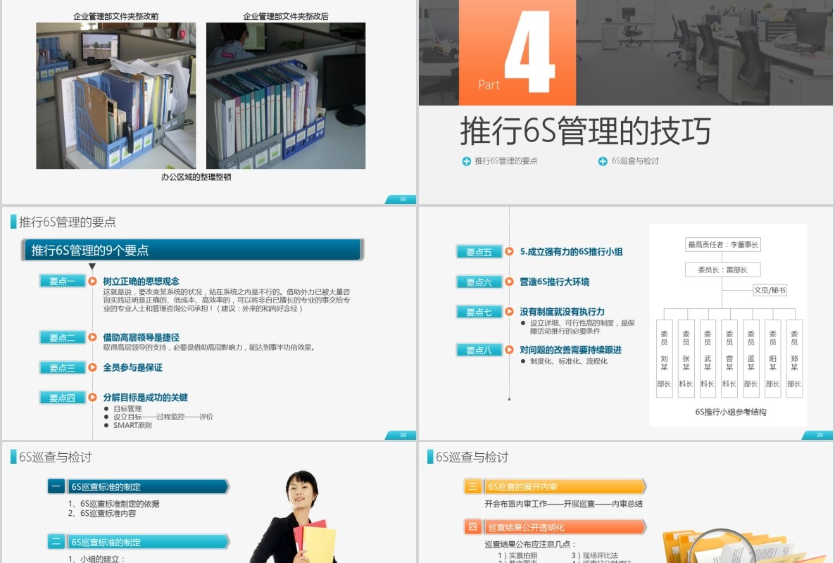 6S现场管理实施方法与技巧企业培训PPT模板