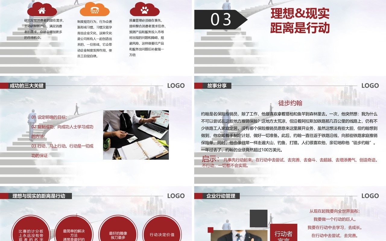 商务风企业行动管理员工执行力培训PPT模板