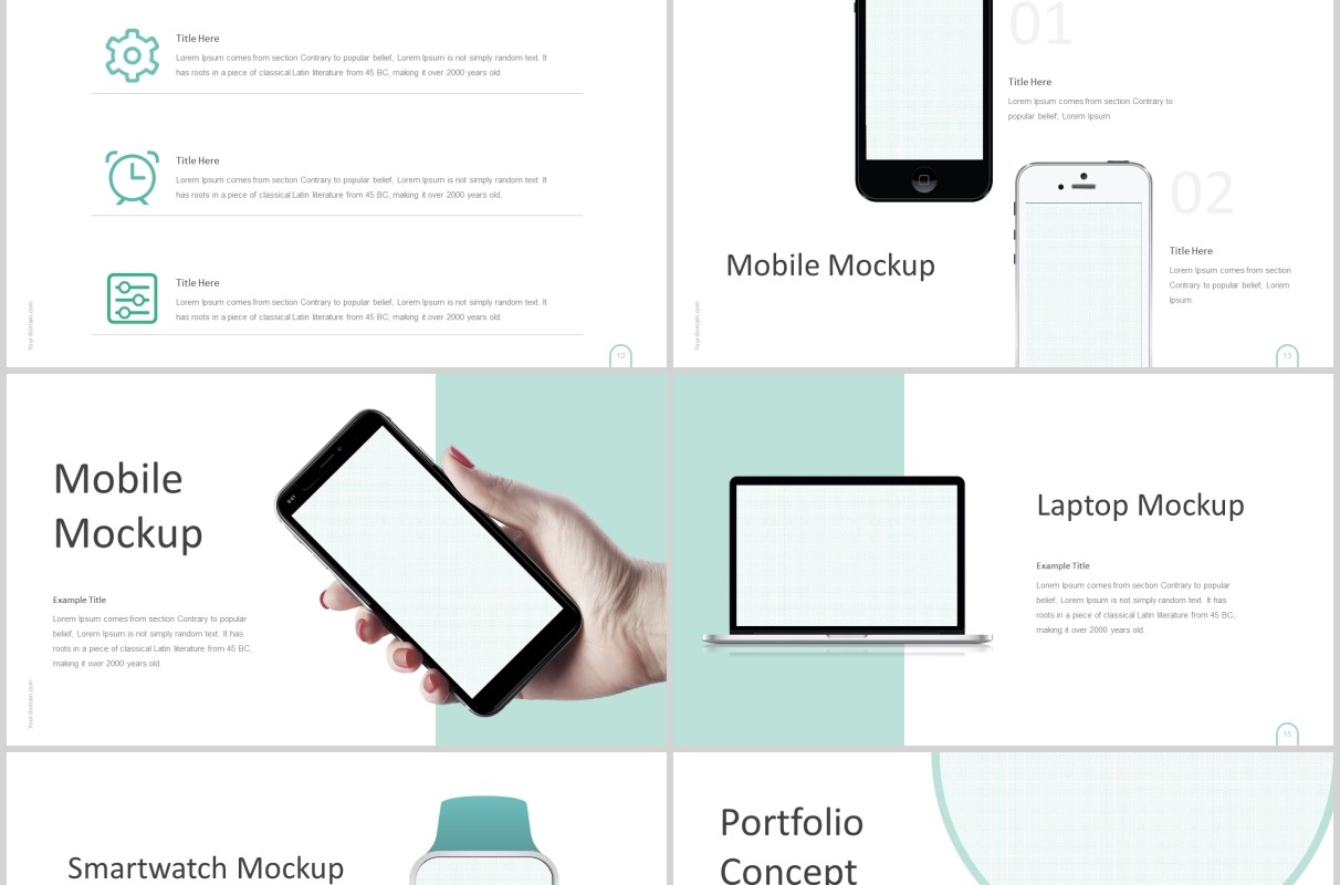 创意圆形插图公司简介企业宣传PPT模板Dropers - Powerpoint Template
