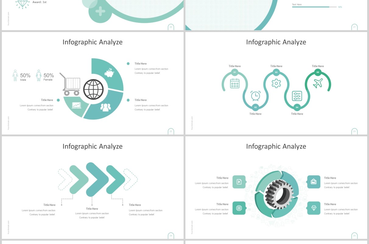 创意圆形插图公司简介企业宣传PPT模板Dropers - Powerpoint Template