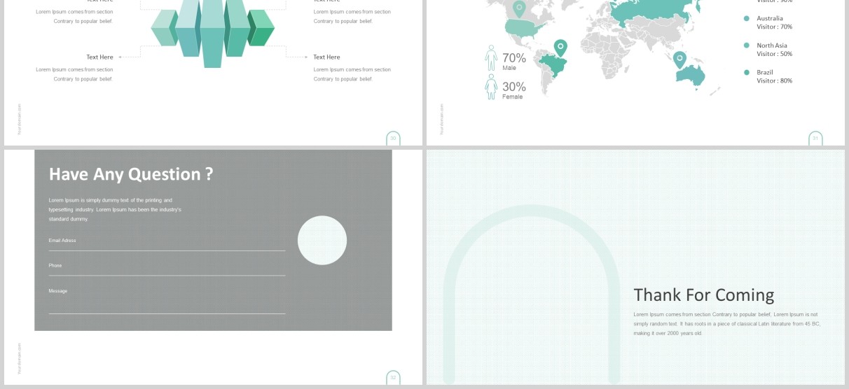创意圆形插图公司简介企业宣传PPT模板Dropers - Powerpoint Template