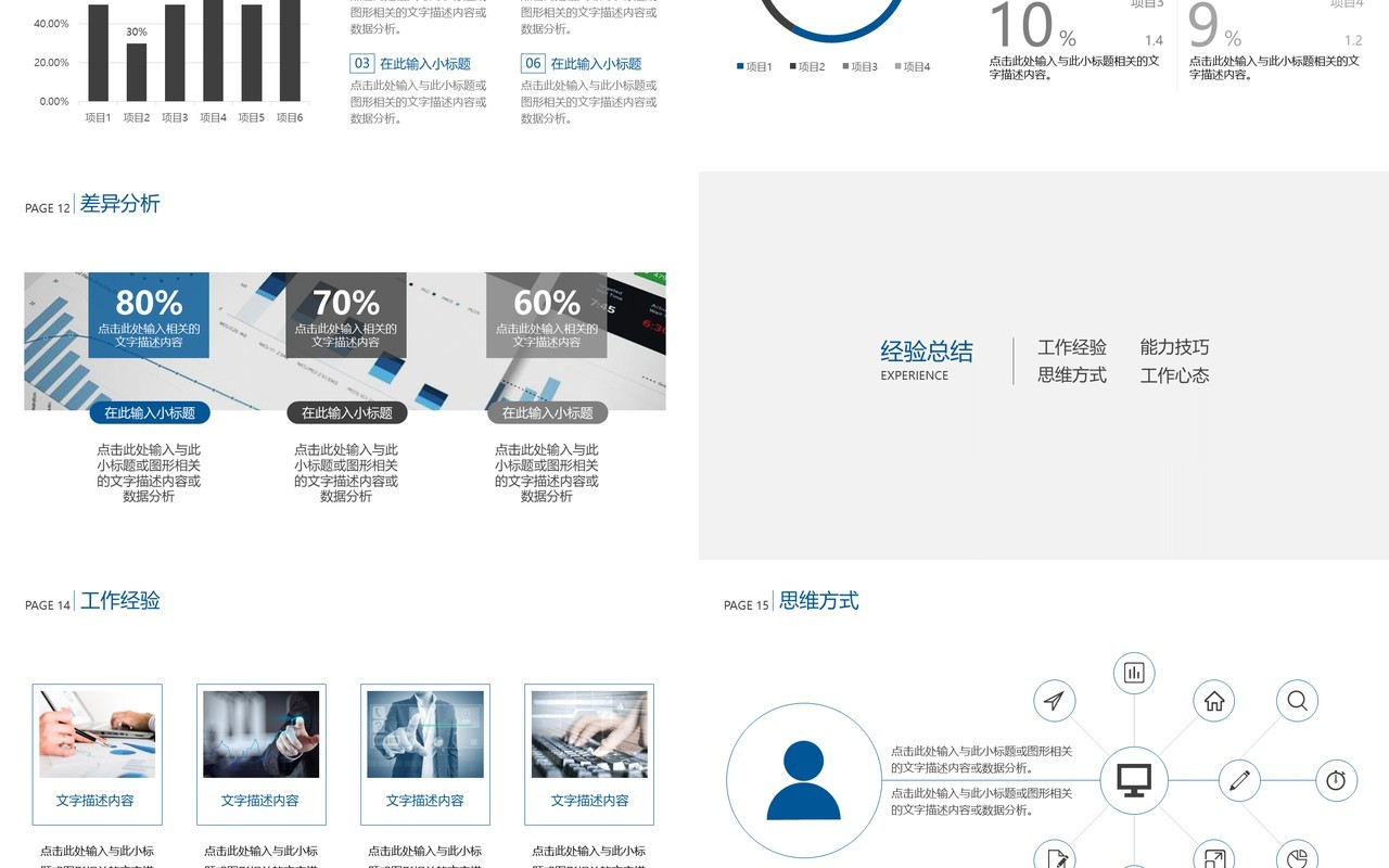简约创意工作总结PPT模板汇报