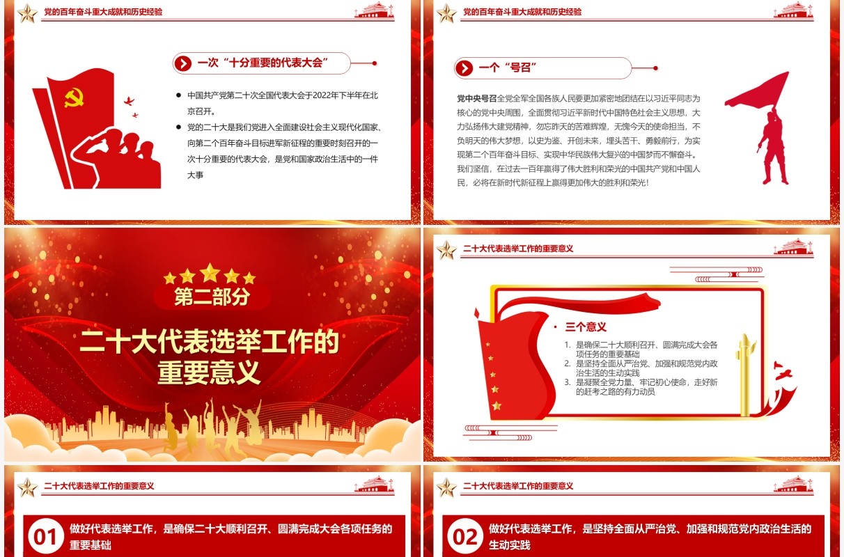 以优异的成绩迎接党的二十大召开PPT模板