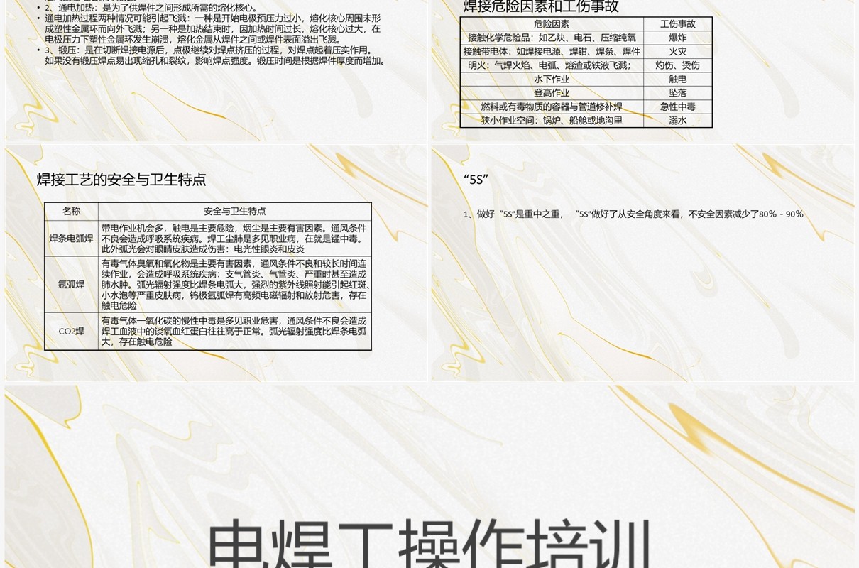 电焊工操作培训及焊接知识PPT模板