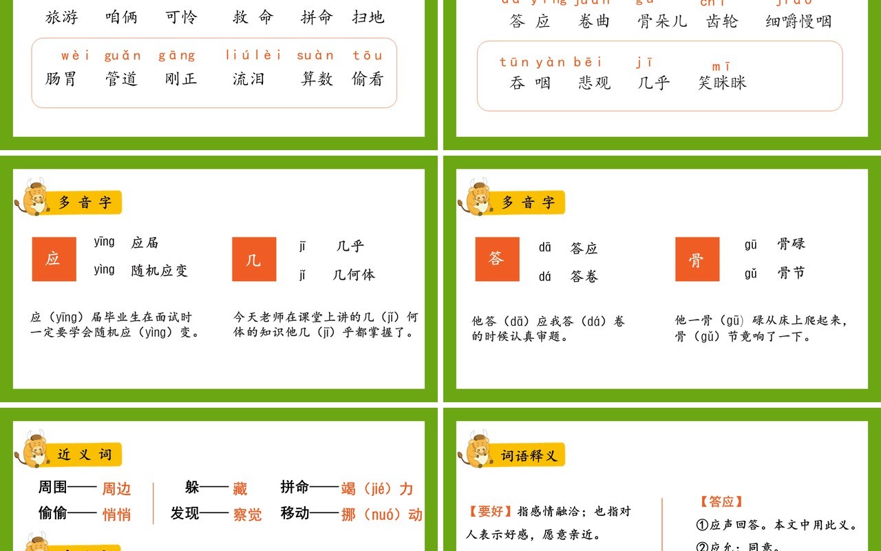 部编版三年级语文上册在牛肚子里旅行课件PPT模板