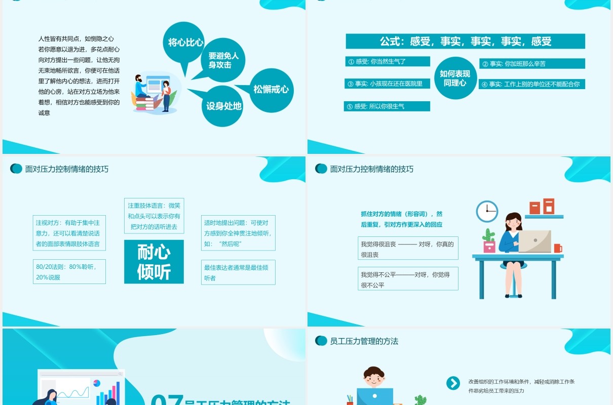 公司员工培训职场压力与情绪管理动态PPT模板
