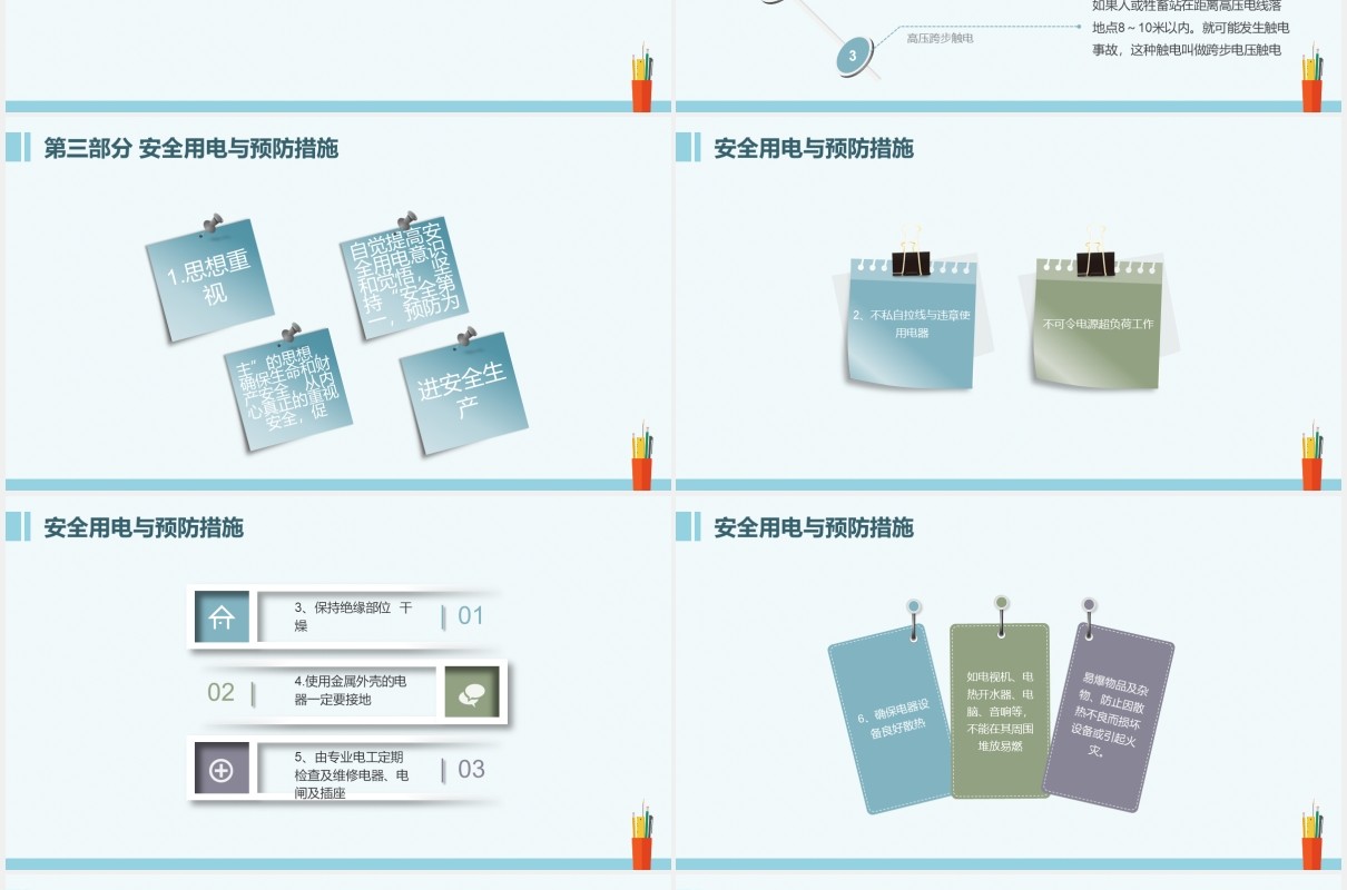 简约安全用电教育课件主题班会PPT模板