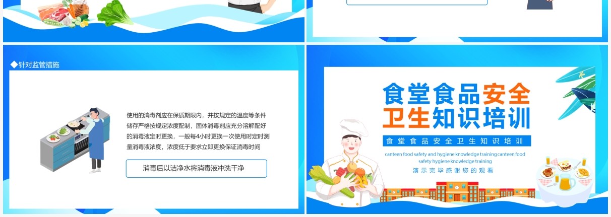 食堂食品安全卫生知识培训动态PPT模板