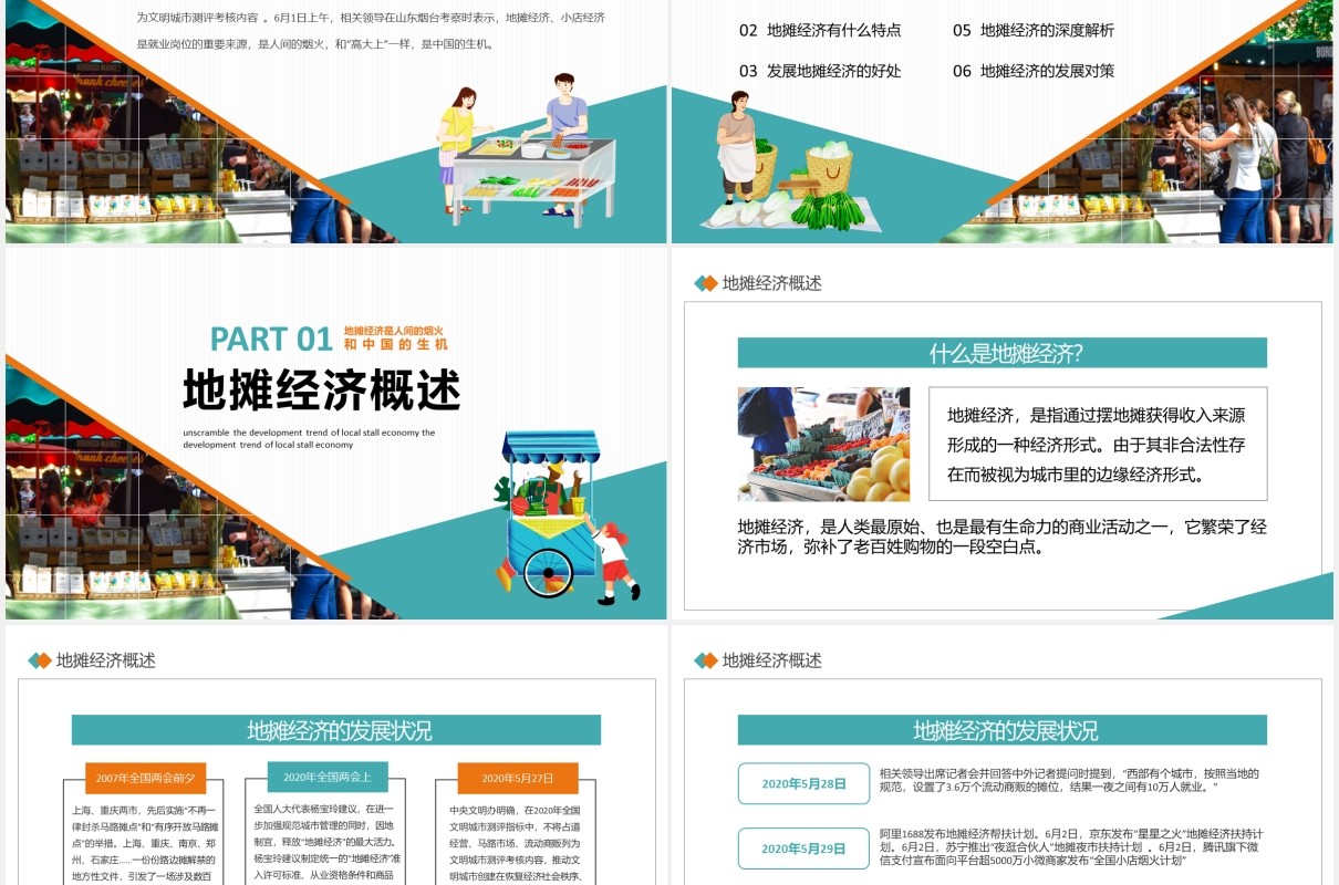深度解读地摊经济发展趋势PPT模板
