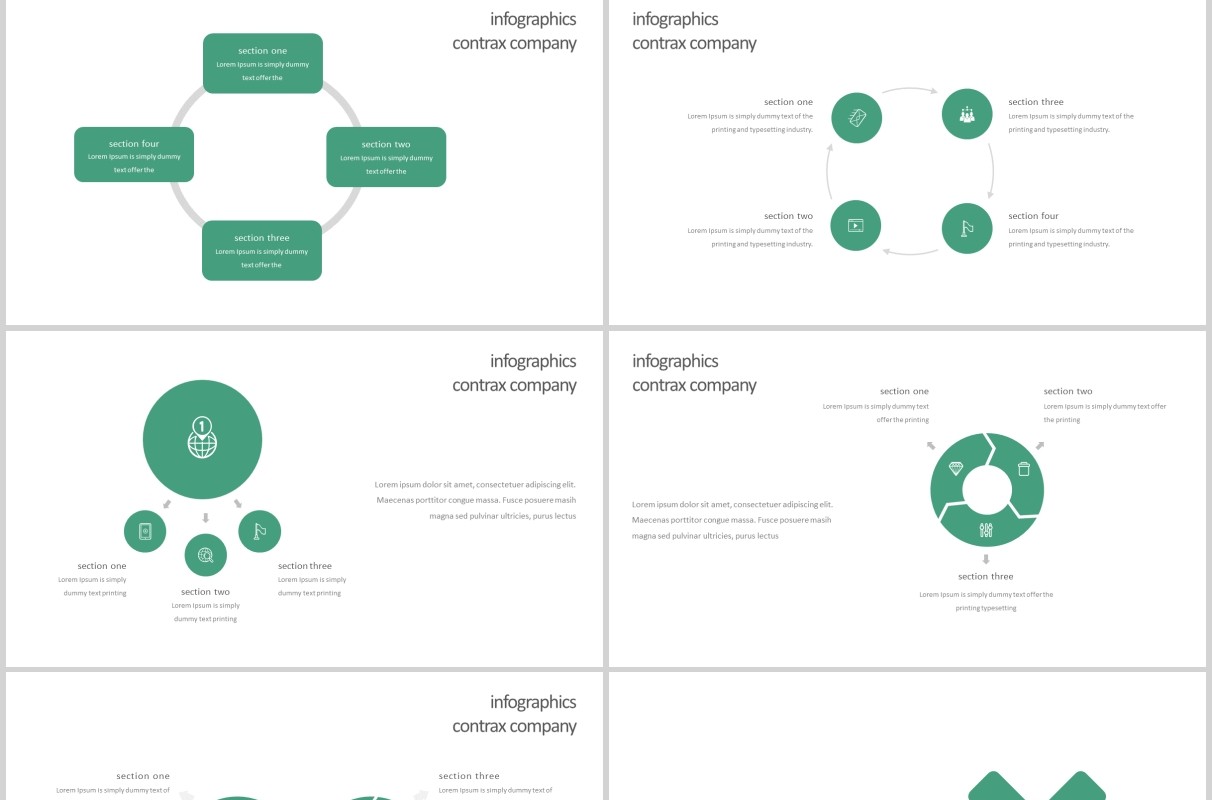 公司简介产品策划项目工作汇报PPT模板版式设计Contrax - Powerpoint Template