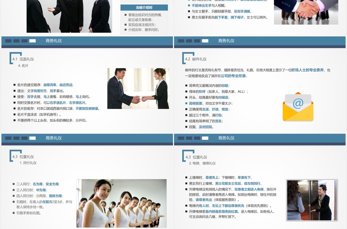 简约实用商务礼仪职业形象培训课件PPT模板