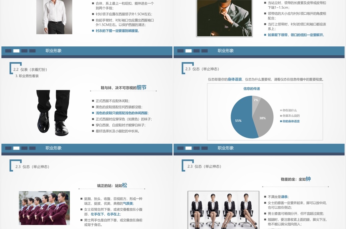 简约实用商务礼仪职业形象培训课件PPT模板