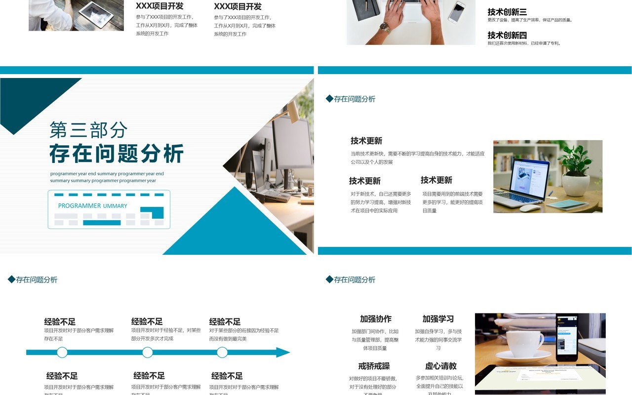 程序员年终总结工作计划动态PPT模板