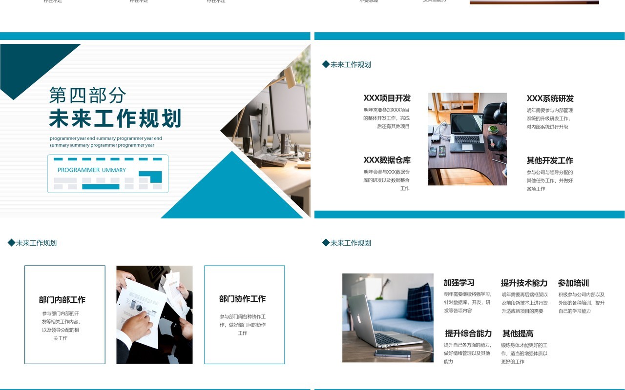 程序员年终总结工作计划动态PPT模板