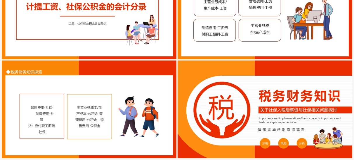 税务财务知识关于社保入税后薪资与社保相关问题探讨动态PPT模板