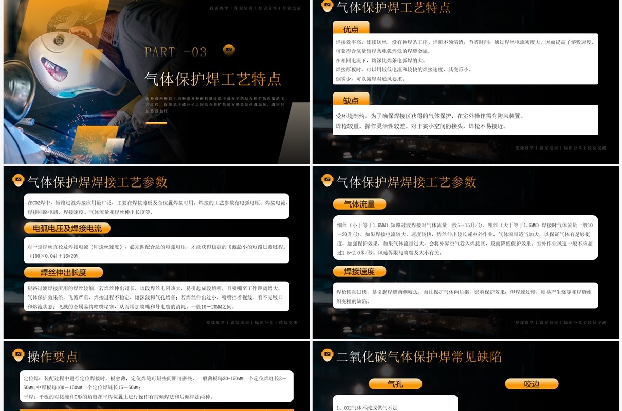橙色商务风电焊工操作培训PPT模板