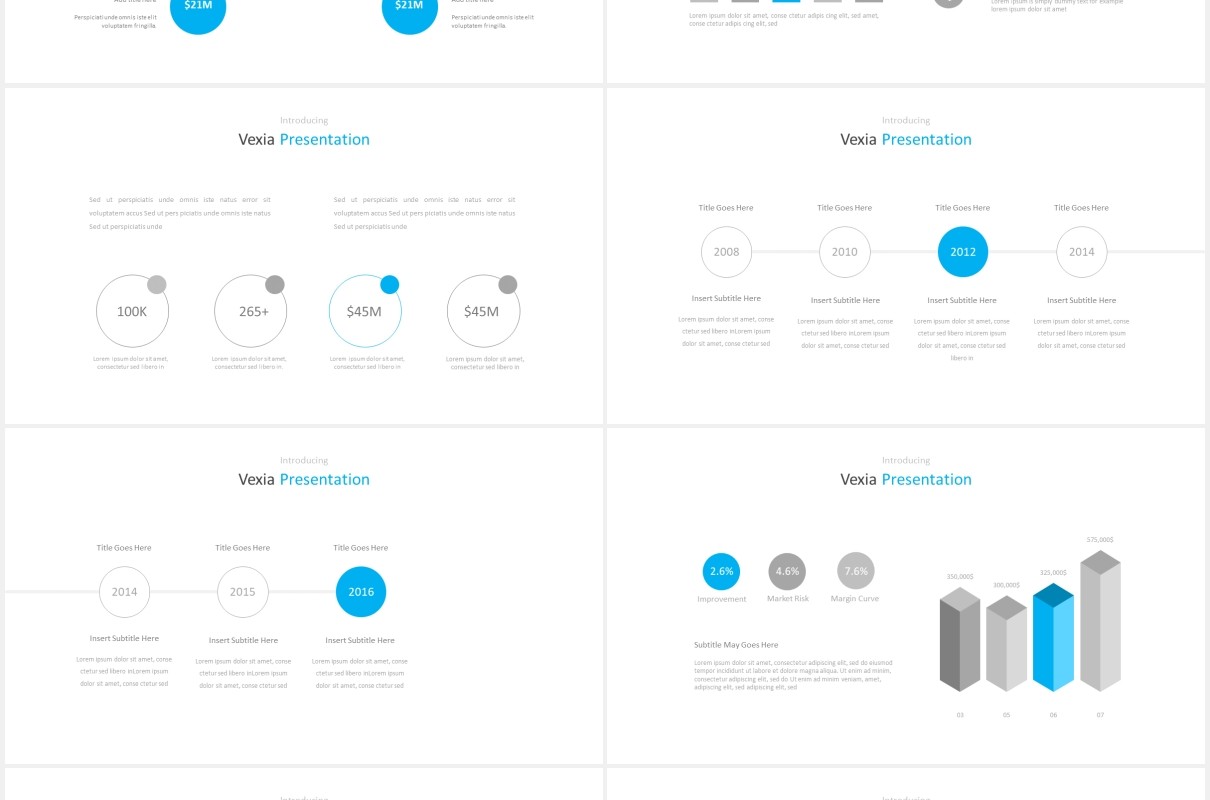 国外图片排版设计PPT模板Vexia Powerpoint Template