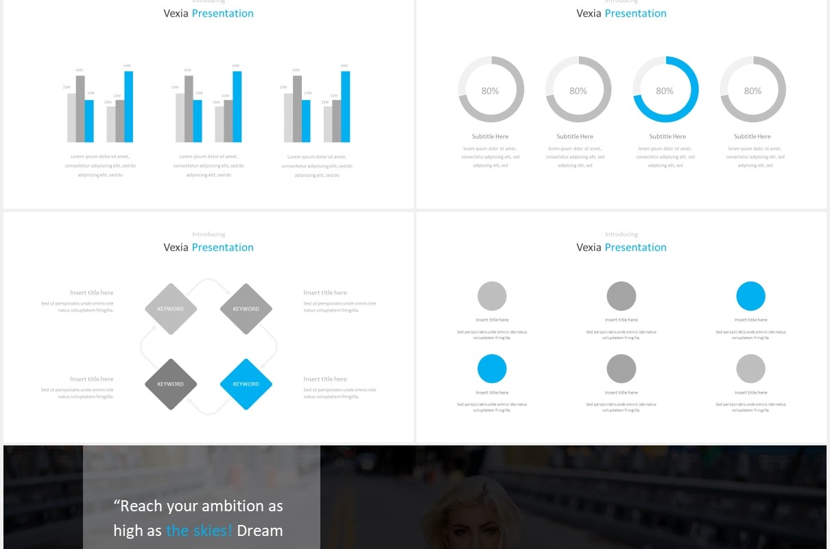 国外图片排版设计PPT模板Vexia Powerpoint Template