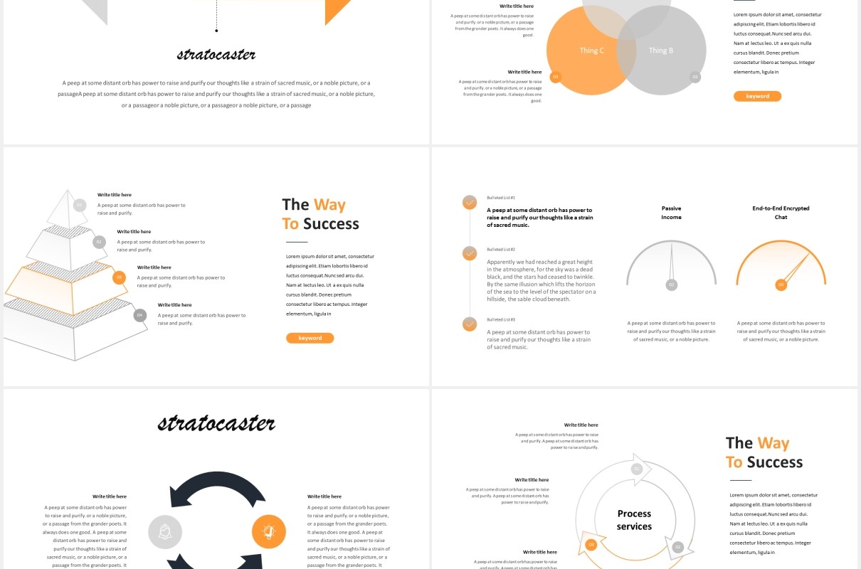 简约国外图片排版信息图表PPT模板Stratocaster Powerpoint Template
